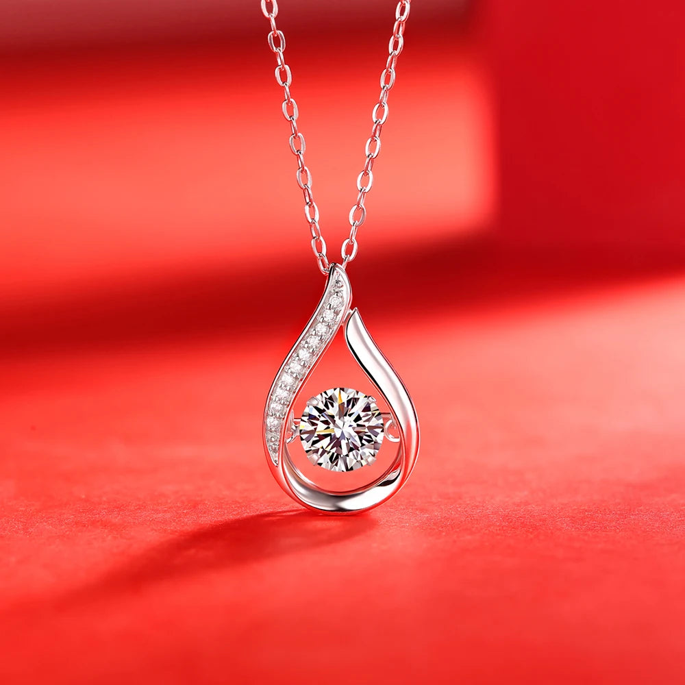 ✨ Elegant Moissanite Water Drop Necklace - Real 925 Sterling Silver ✨