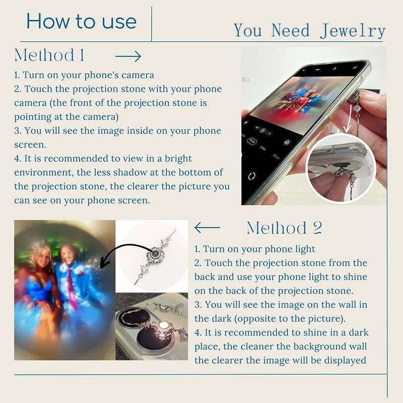 Custom Photo Projection Necklace – Your Picture Inside!